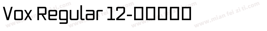 Vox Regular 12字体转换